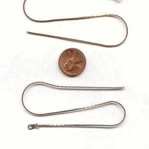 6 Vintage Brass .5mm. Peanut Chain 9&quot; Looped And Finish Holed End Sections Ch129