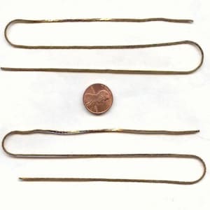 3 ヴィンテージ ソリッド ブラス 1 mm 幅 コブラ チェーン 15 インチ ループ エンド セクション Ch88