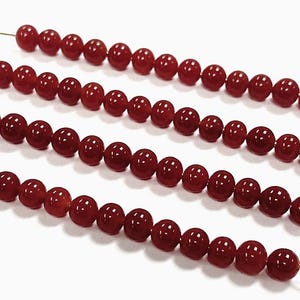 200 cuentas sueltas redondas lisas de cristal de la marca Cherry, marca japonesa vintage, de 5 mm, con acabado cornalina. 4558