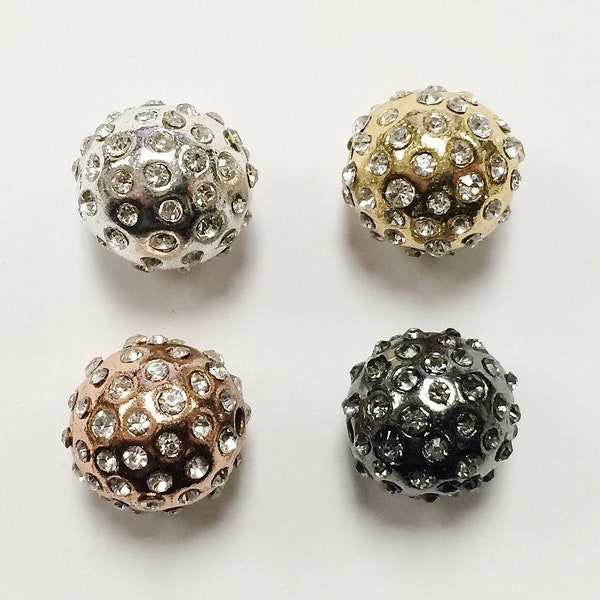 Pavé de strass de la collection Beadelle® 14 mm. Perles boules disco Starlight - Disponible en 4 couleurs