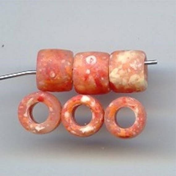 36 ヴィンテージ グラナイト コーラル アクリル ルーサイト 9 x 8 mm 
