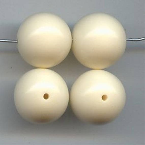 3 Acrílico Listrado Vintage Bege Creme 28mm. Contas Redondas Lisas 2082 - Portugal