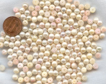 12 Vintage Genuine Cultured Pearl 6mm. 3/4 Ball Cabochons  R629