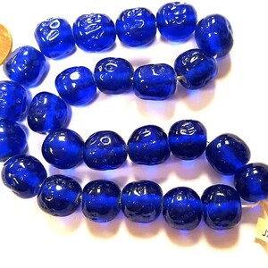 Vintage Japan Haskell Glass Blue Baroque Bead 11mm VP-3381 – Rm Antiques