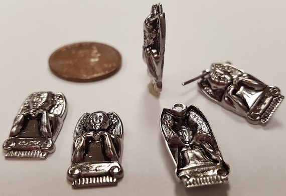 12 ヴィンテージ アンティーク シルバー エジプト 翼神 20 mm