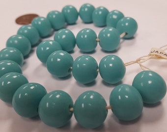 Buy 8 Vintage Green Jadeite Japan Dimpled Cherry Brand Glass Beads Online In India - Foto 5