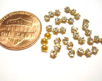 18 cristales Swarovski vintage de 8 mm con forma de media luna R57