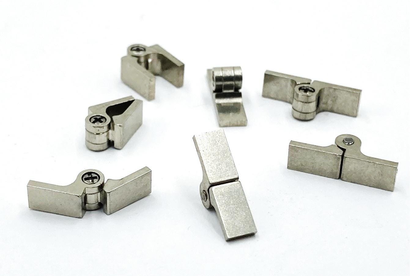 ヴィンテージコンパクト 12 Vintage Japan Movable Rectangle Mini 12.5mm Hinge Silver Plated