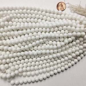 1 Pound (600 + stück) Vintage Japanische Glas Miriam Haskell Stock Weiß 8 mm runde Perlen 4000