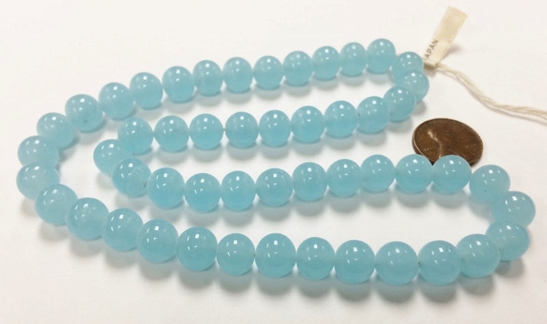 Buy 8 Vintage Green Jadeite Japan Dimpled Cherry Brand Glass Beads Online In India - Foto 12