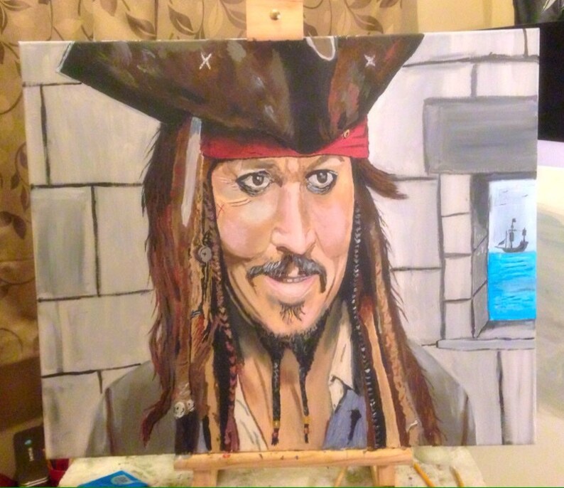 Captain Jack Sparrow original painting | Etsy