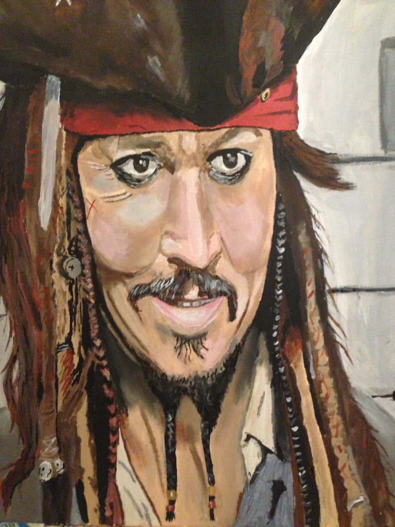 Captain Jack Sparrow original painting Etsy