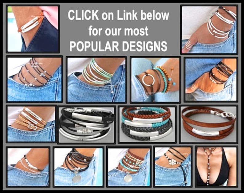 118 90 Long Faux Suede Cord Hammered Silver Circle Square Charm Focal FRESHWATER Pearl Choker Scarf Multi Wrap Lariat Bracelet Anklet