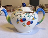 Art Deco Plant Tuscan China Teapot
