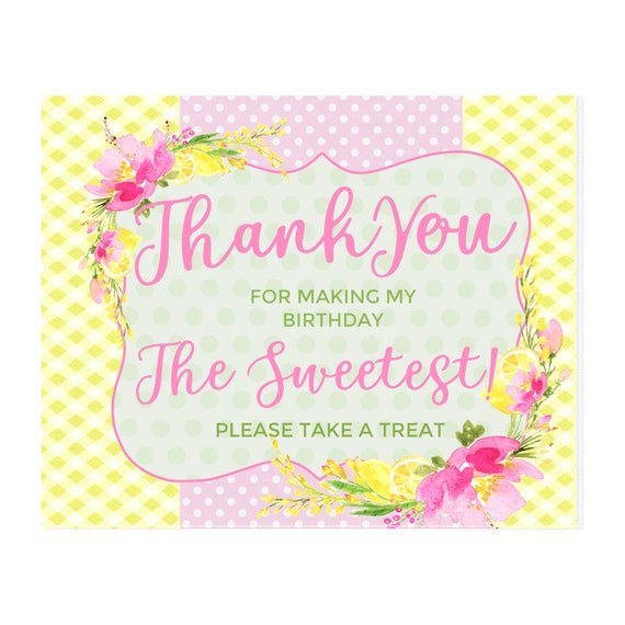 Candy Bar Sign Lemonade Stand Party Decorations Candy Etsy