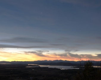 2024 Total Solar Eclipse over Lake Champlain and Adirondacks | Photo Print Wall Art