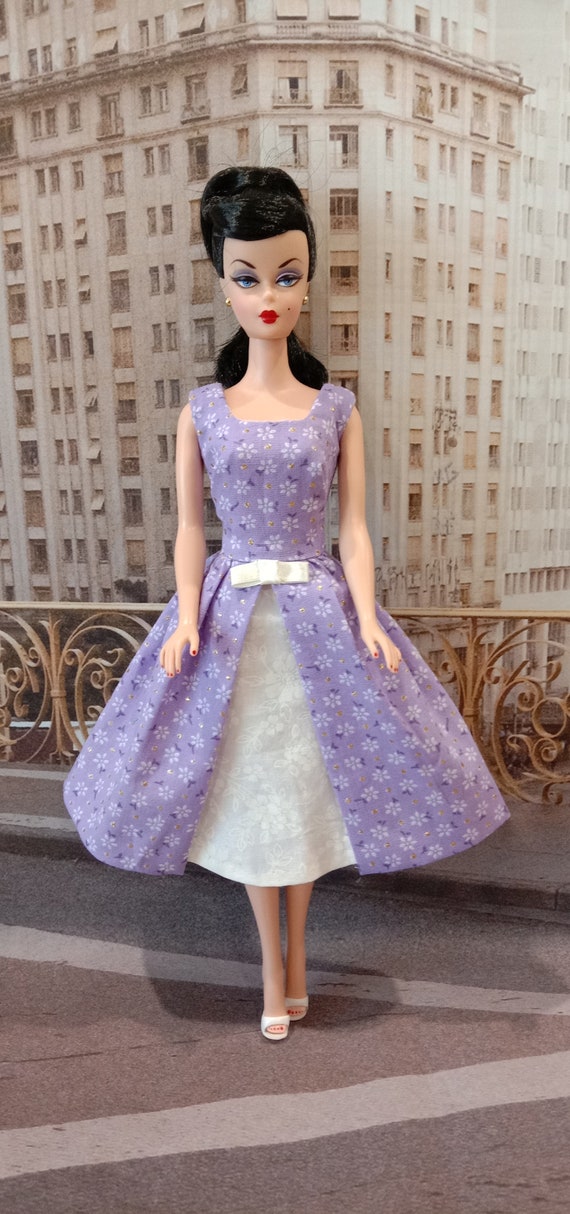 barbie fashionista white dress red pink flowers Doll Floral 2013 Mattel BHY13 The image shows the doll has detailed facial features with painted eyes and a smiling expression Princess Rose - dress and