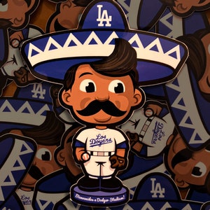 LA Baseball Hombre Bobblehead Sticker