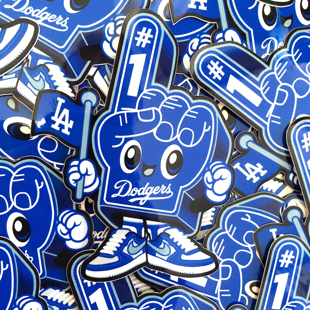Dodger Foam Finger Sticker Etsy