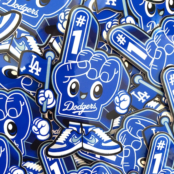 Dodger Foam Finger Sticker