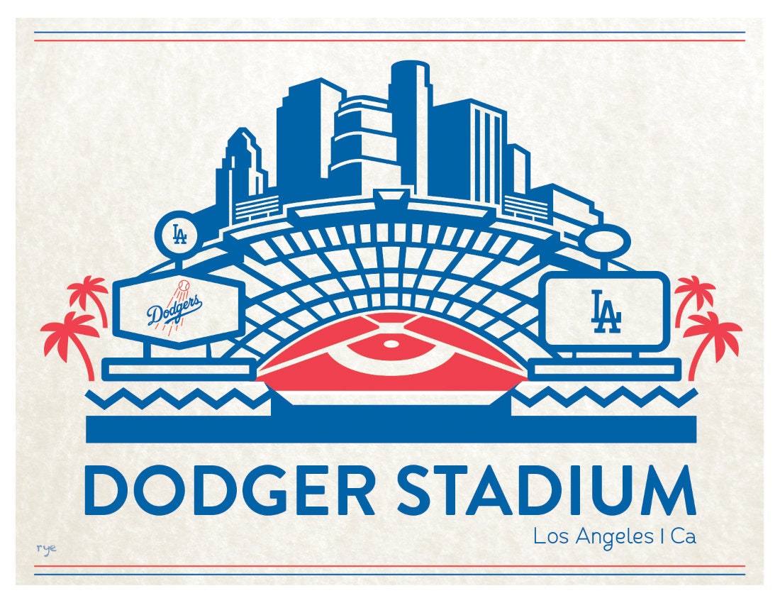Dodger Stadium Print | Etsy