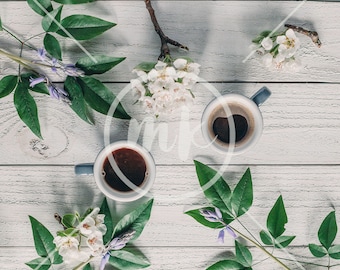 Spring Coffee Styled Stock Photo for Blogging, Marketing, Facebook, Instagram, Websites, Design, Social Media
