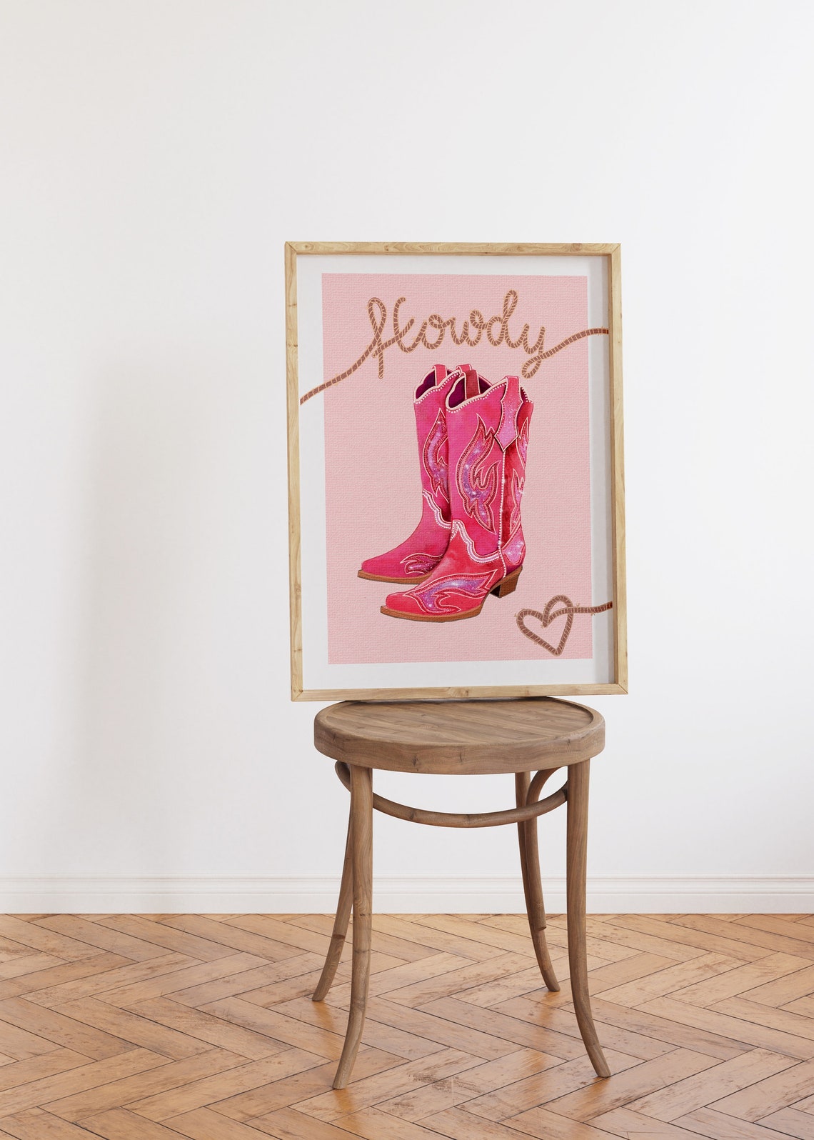 Printable Cowgirl Boots Illustration Art Print Instant - Etsy