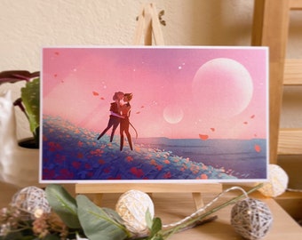 Heart - She-Ra / Catradora Fanart - IRIDESCENT PRINT - 6.5x11 in