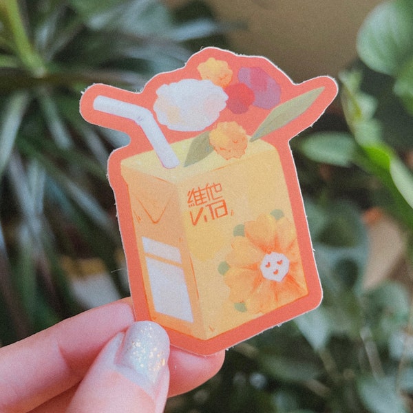 Vita Chrysanthemum Tea Sticker - Chinese Snack - Juice Box - Tea Lover - Asian - Vitasoy