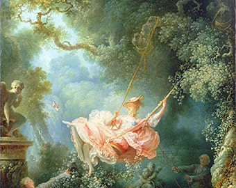 Fragonard (The Swing, 1767) Canvas Art Print Reproduction