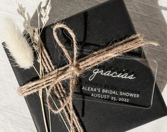 customized gift paper Customizable Acrylic Gift Tag | Laser Engraved | Personalized Gift Box, Gift Wrap, Wedding Favor, Bridal Shower, Congrats Gift