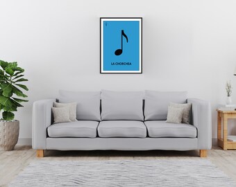 Loteria Musikdruck | Achtelnote | La Horchea | Galerie-Wand | Kinderzimmer Kunst | Musikzimmer | Kinderzimmer | Dusche Geschenk