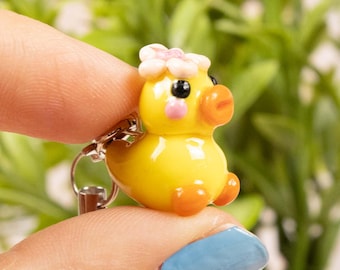 Daisy Duck Keychain | Handmade Polymer Clay Charm | Phone Charm | Bag Charm