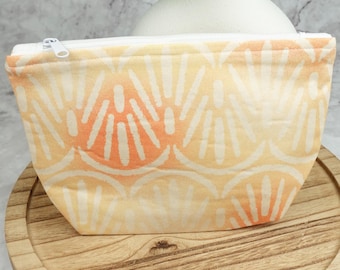 Warm Art Deco Zipper Cosmetic Bag, Pouch, Pencil Case, Accessory Bag, Cute Make Up Bag, Travel Bag