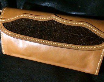 Craft leather snake insert wallet