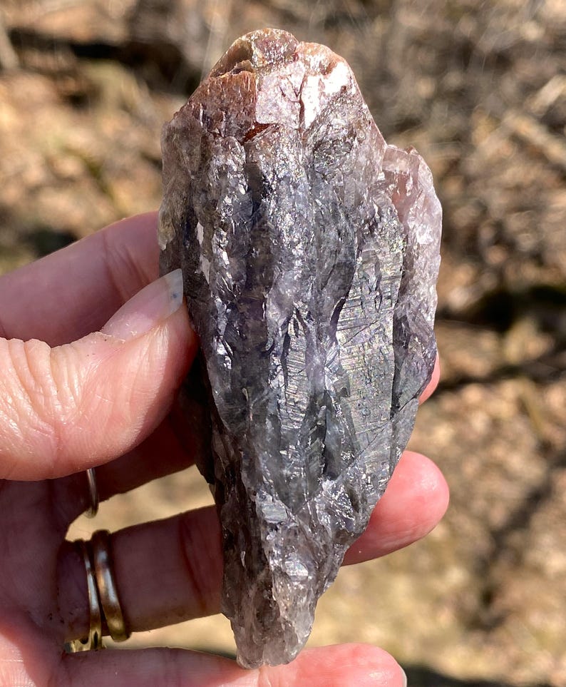Amethyst Cacoxenite Large Raw Double Tip Meditation Stress Cleansing 31349ET Bild 4