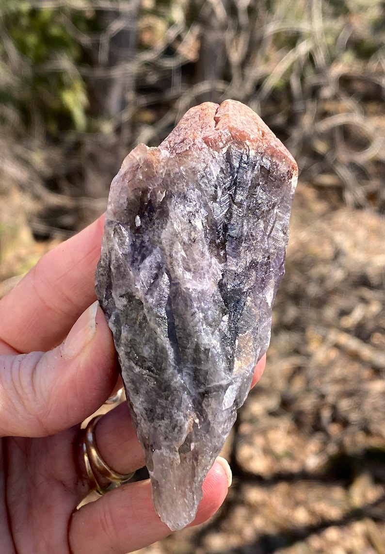 Amethyst Cacoxenite Large Raw Double Tip Meditation Stress Cleansing 31349ET Bild 1