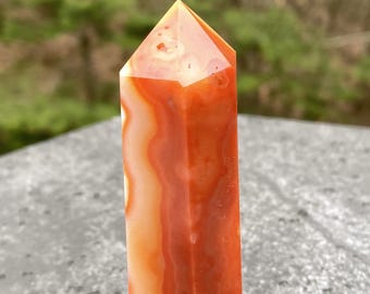 Carnelian Tower Point  Orange  Creativity Grounding  Success 31387ET