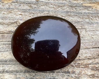 Amber Small Palm Stone  Protection Healing 31521ET