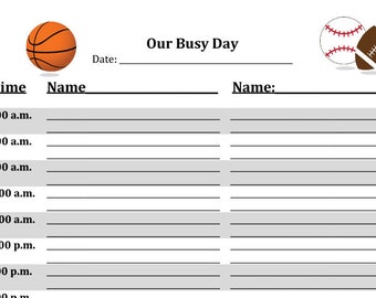 Horario diario (v3) para niños/Niños: VERSIÓN #3