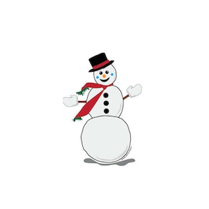 Frosty Snowman Graphic, JPG, PNG, PDF