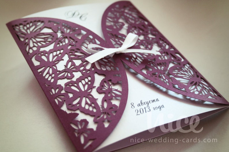 Download Digital .SVG file BUTTERFLY wedding invitation COVER | Etsy