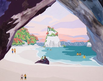 Cathedral cove - Art print