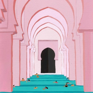 Art print of original painting &quot;Arches&quot; by Helo Birdie - wall decor - personalised gift - personalized gifts for mom - architecture poster