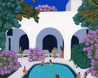 Art print "Patio swim"