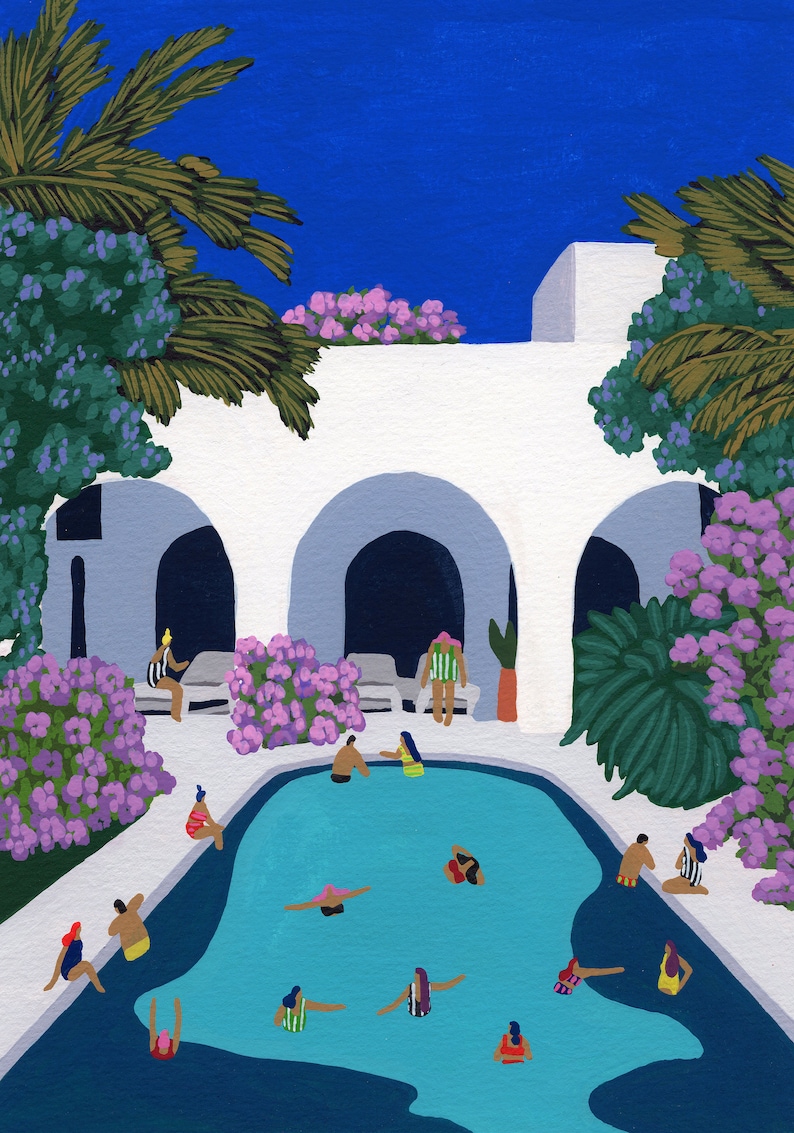 Art print Patio swim image 1