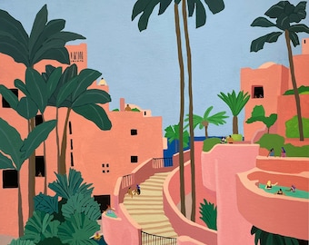 Original large A3 size painting "Tenerife"