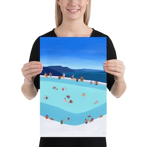 Art print of original painting Santorini Summer image 4