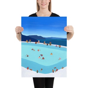 Art print of original painting Santorini Summer image 6