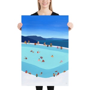 Art print of original painting Santorini Summer image 7